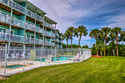 the condo's community pool